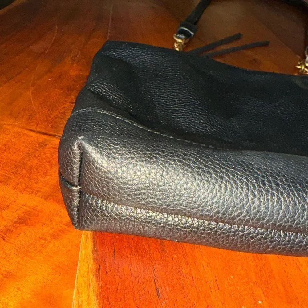 Steve Madden leather crossbody chain/leather handle medium size Purse